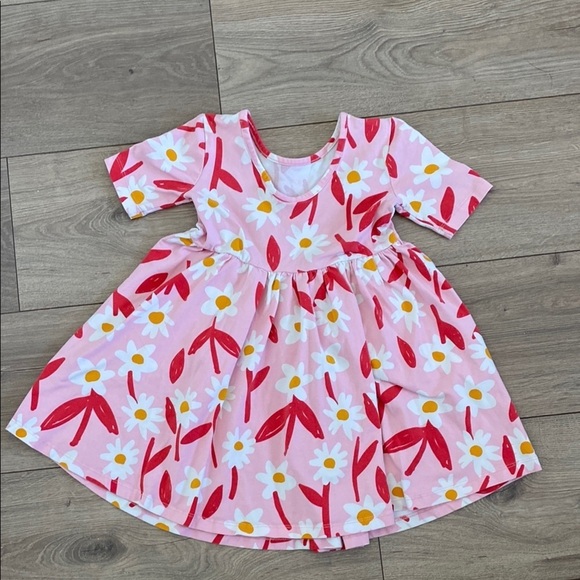 hanna anderson | Print Skater Dress with Pockets | girl's size 4 - Picture 2 of 8